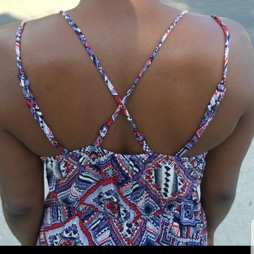 Boho Jumpsuit Pants Capri Summer Fall Spring - Picture 4 of 4